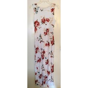 Floral Sleeveless Maxi Dress